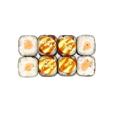 Запеченный мини ролл с лососем