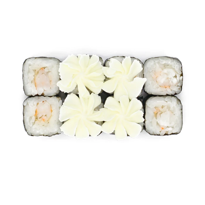 Мини ролл с креветкой и сыром